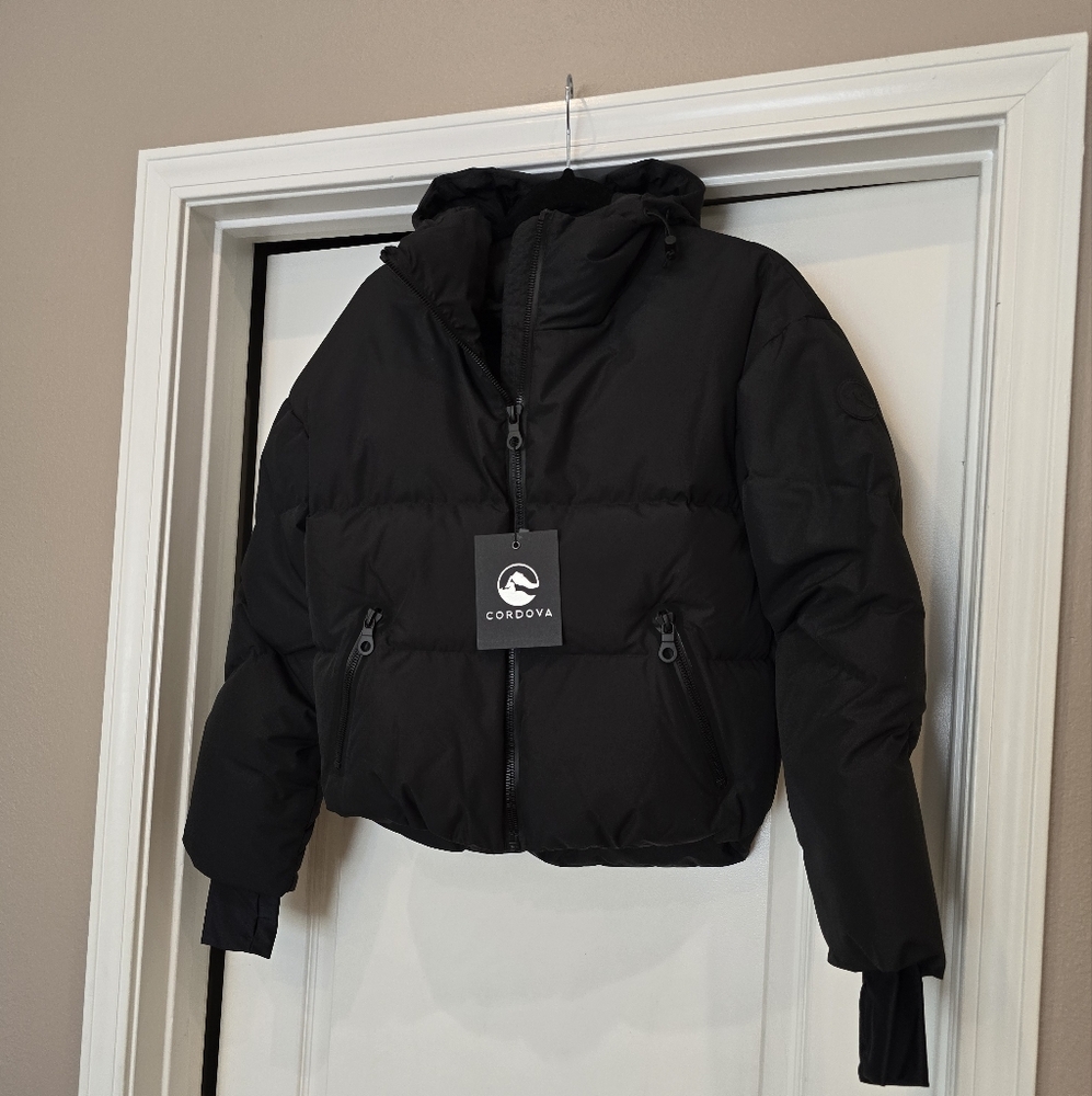 Cordova Meribel Hooded Down Puffer Ski Jacket Onyx Black - Picture 14 of 17